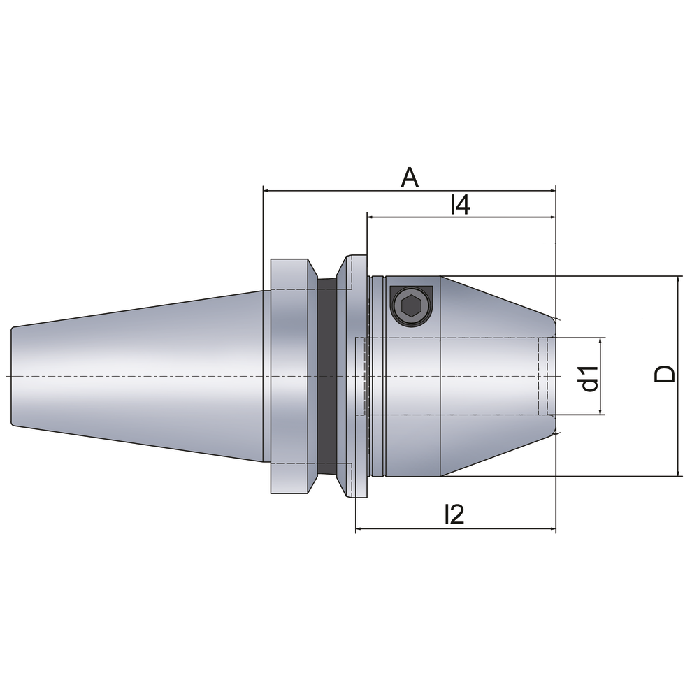 Hydraulic Expansion Chuck Type Hg X Bt Mm Saratools